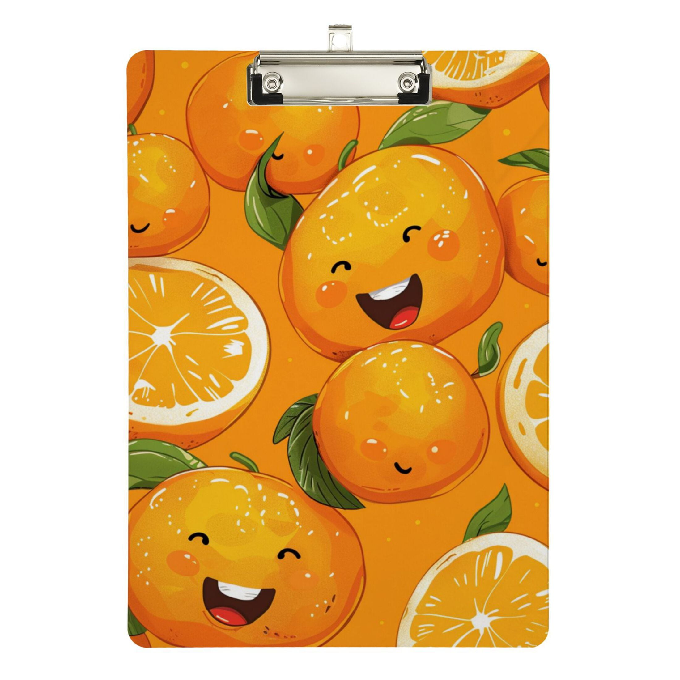 Cartoon Cutie Oranges Acrylic Clipboard Drawing Board Sketch Board Clipboard with Hook 12.5" x 9