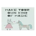 thumbnail image 1 of Cartoon Cutting Board, Bunny in a Dress Unicorn Scandinavian Style and Magic Words, Decorative Tempered Glass Cutting and Serving Board, Large Size, Multicolor, by Ambesonne, 1 of 5