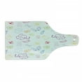 thumbnail image 1 of Cartoon Cutting Board, Drawing Style Elephants Teddy Bears Flowers Butterflies Bees Pattern, Decorative Tempered Glass Cutting and Serving Board, Wine Bottle Shape, Multicolor, by Ambesonne, 1 of 1