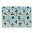 thumbnail image 1 of Cartoon Cutting Board, Illustration of Animals with Winter Clothing Hats Hot Coffee on a Dotted Background, Decorative Tempered Glass Cutting and Serving Board, Small Size, Multicolor, by Ambesonne, 1 of 1