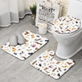 thumbnail image 1 of Cartoon Dachshund Bathroom Rugs Sets 3 Piece,Toilet Cover Set,Absorbent Non Slip Bathroom Mats Sets with U-Shaped Contour Rug Toilet Rug Set, 1 of 5