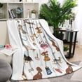 thumbnail image 1 of Cartoon Dachshund Blanket,Comfortable Soft Flannel Throw Blanket,All Season,Warm Lightweight Blankets for Sofa Bed Couch Living Room Chair,60"x80", 1 of 4