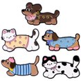 thumbnail image 1 of Cartoon Dachshund and Cat Brooch Pin Funny Animal Lapel Pins Novelty Dog Pins Badge for Backpack Clothes Hat Decoration, 1 of 7