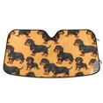 thumbnail image 1 of Cartoon Dachshund Dogs Car Windshield Sun Shade Foldable Car Front Window Visor Heat and UV Protection 55x27.6, 1 of 8