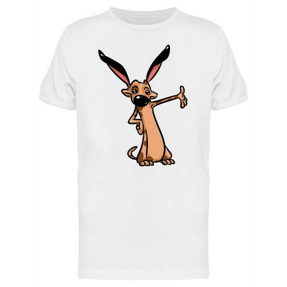 Cartoon Dachshund Waving Hello T-Shirt Men -Image by Shutterstock, Male 3X-Large