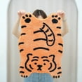 thumbnail image 1 of Cartoon Decor Carpet for Rooms Bedrooom Bathroom Floor One Piece Aesthetic Entrance Cute Tiger White Orange Mat Small Rug (C02,50x80cm), 1 of 6
