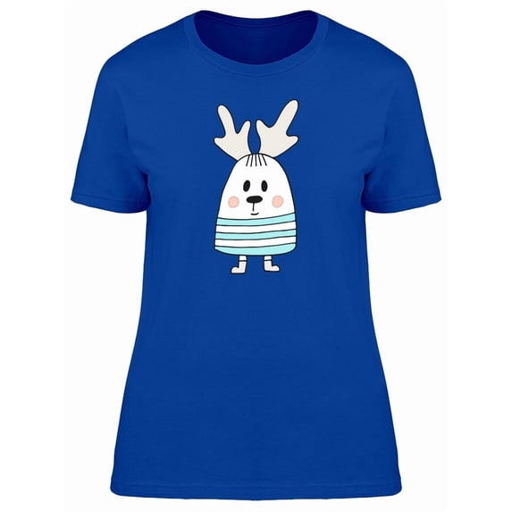 Cartoon Deer With A Sweater Tee Women's -Image by Shutterstock