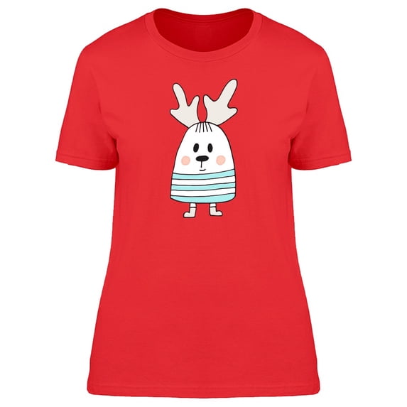 Cartoon Deer With A Sweater Tee Women's -Image by Shutterstock