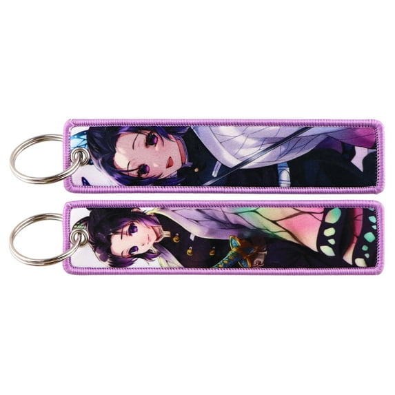 Cartoon Demon Slayer Anime Weaving Mark Keychain Lanyard Demon Access Control Office ID Pendant