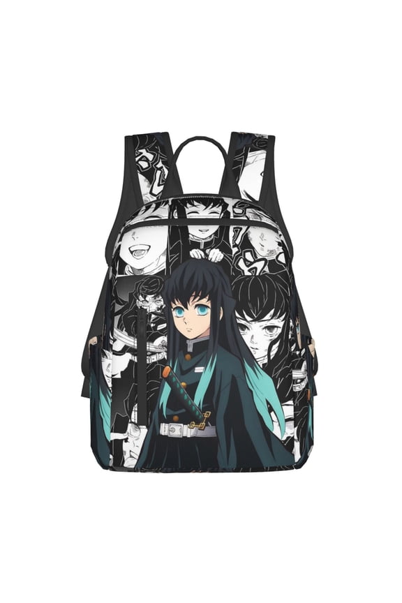 Cartoon Demon Slayer Backpacks Large Capacity Travel Backpack Book Bag Laptop Bag Lightweight School Daypack