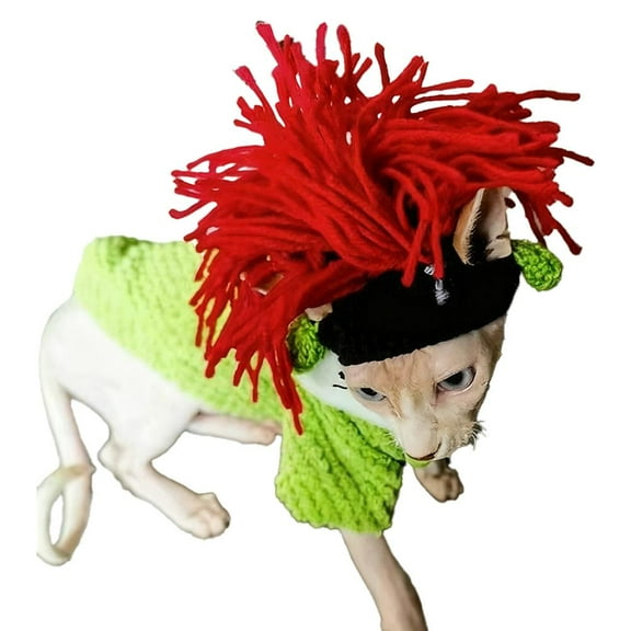 Cartoon Design Knit Cute Dog Hat Soft Cat Hat, Funny Punk Dog Hats and CatHat, Halloween Christmas Party Costume Head Wear Accessories for Puppy Cats Kitten Small Dogs Small Animals