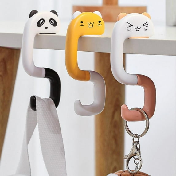 Cartoon Detachable Purse Handbag Hook Portable Table Desk School Bag Holder Cute Hanger, 1 Piece