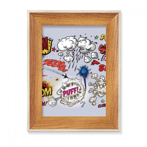 Cartoon Dialog Box Diagram Desktop Wooden Photo Frame Display Picture Art Painting Multiple Sets