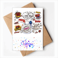 thumbnail image 1 of Cartoon Dialog Box Diagram Welcome Back Greeting Cards Envelopes Blank, 1 of 4