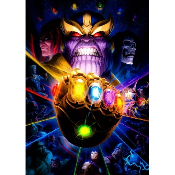 Cartoon Diamond Painting Kits, Thanos Diamond Art Kits for Adults Beginner, Diamond Art Supplies for Gift Home Wall Decor 16x12inch