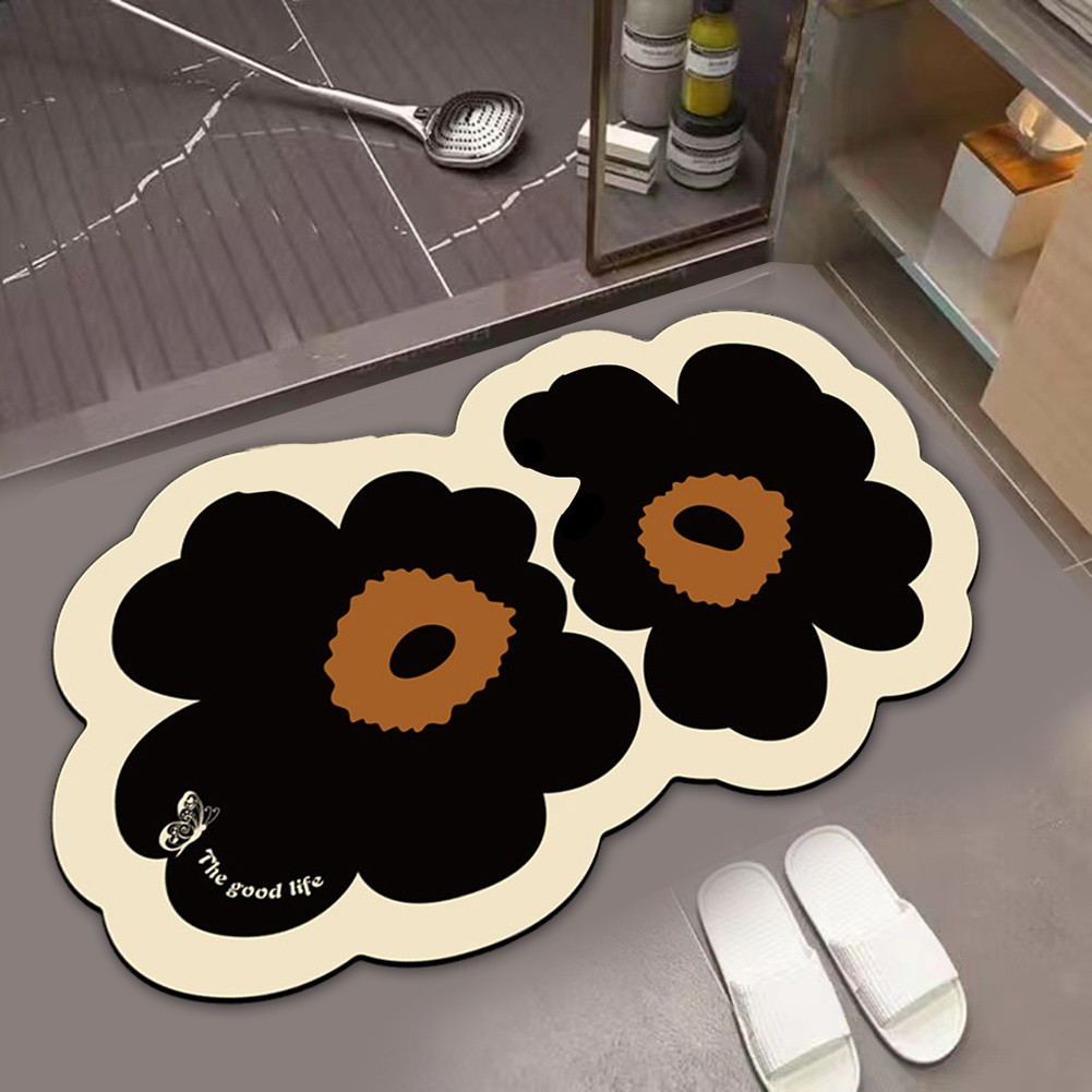Cartoon Diatom Mud Floor Mat Bathroom Door Mat Kitchen Mat Absorbs
