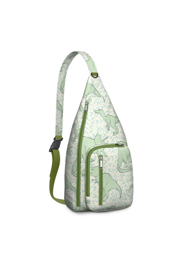 Sling Bag - Cute Dinosaur Print Crossbody Pack (Perfect Gift)