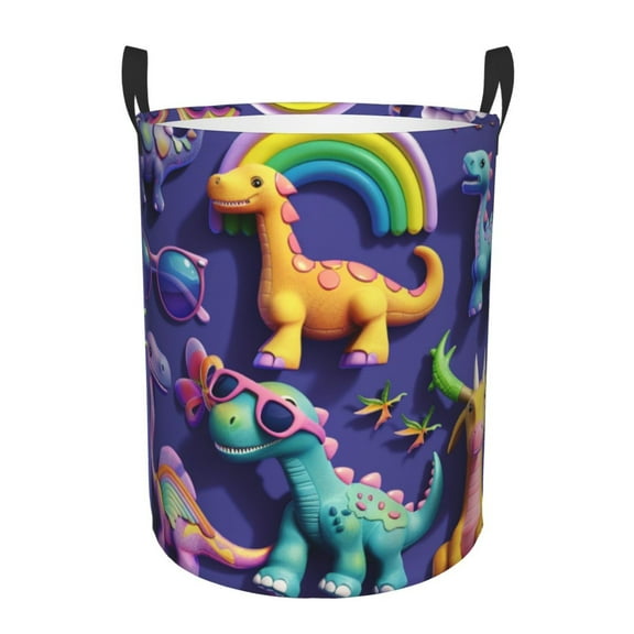 Cartoon Dinosaur 3D Laundry Hamper Small Storage Basket/Toy Organizer/Dirty Clothes Bucket