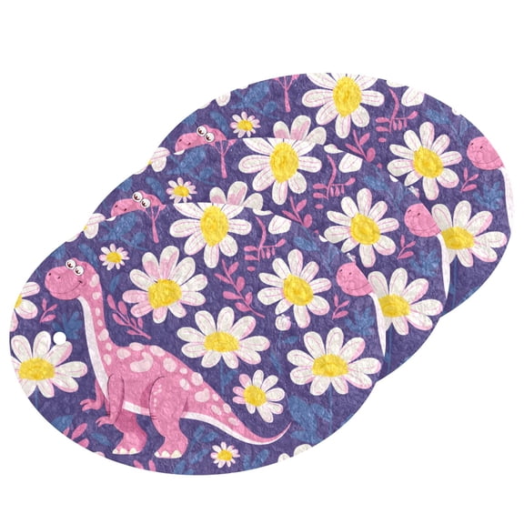 Cartoon Dinosaur Pattern Cellulose Cleaning Sponge Set 3 Pack Compressed Kitchen Scrubber for Dishes