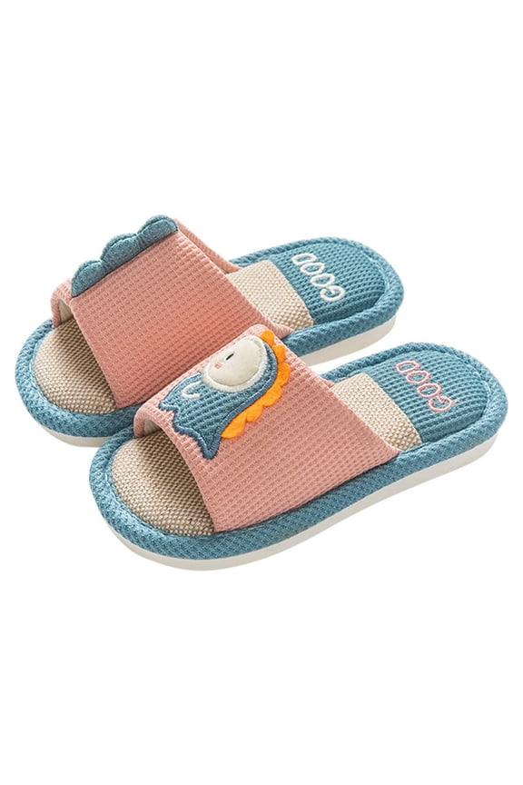 Cartoon Dinosaur Pattern House Slippers House Shoes for Toddler Girls For Toddler Open Toe Comfort Indoor Home Slippers Winter Slippers for Kids For Girls Animal Kids Slippers And Boys Kids Indoor Sli