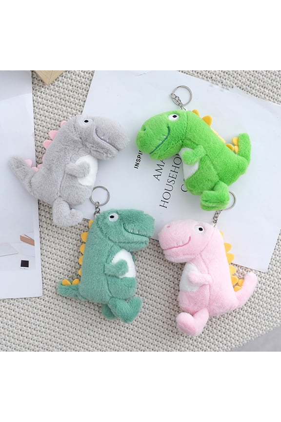 Cartoon Dinosaur Pendant Plush - Stuffed Animal Keychain
