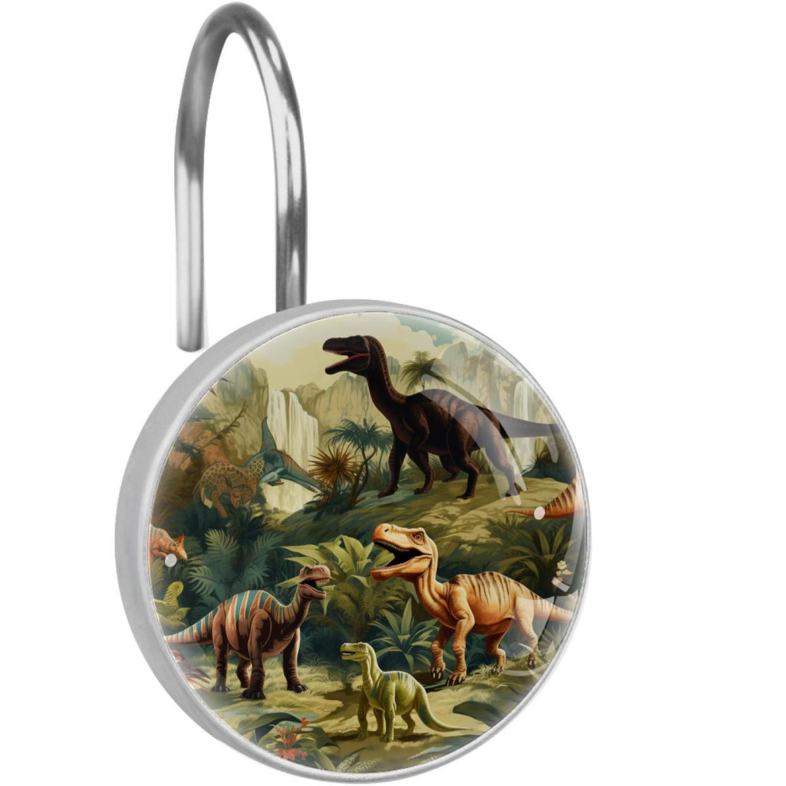 Cartoon Dinosaur Shower Curtain Hooks （Set of 12） for Home Hotel Shower ...