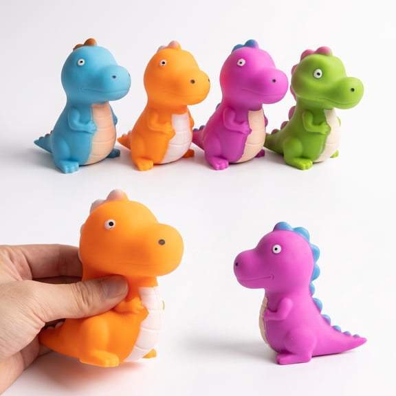 Cartoon Dinosaur Squishy Toy, Soft TPR Slow Rising Stress Relief Fidget Squeeze Ball, Soft Sensory Toy for Desk Decor Party Favors Stocking Stuffer, Fun Gift for Dinosaur Lovers Kids Adults