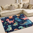 thumbnail image 1 of Cartoon Dinosaurs Area Rugs Soft Non-Slip Floor Mats Large Nursery Carpets Doormat for Living Room Bedroom Hotel Decor 63"x48", 1 of 7