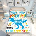thumbnail image 1 of Cartoon Dinosaurs Bed Sheets Set Queen,Cute Dino Sheet Set For Kids Boys Girls,Animals Roar Colorful Sheets Kawaii Dino Egg Flat Fitted Sheet, 1 of 6