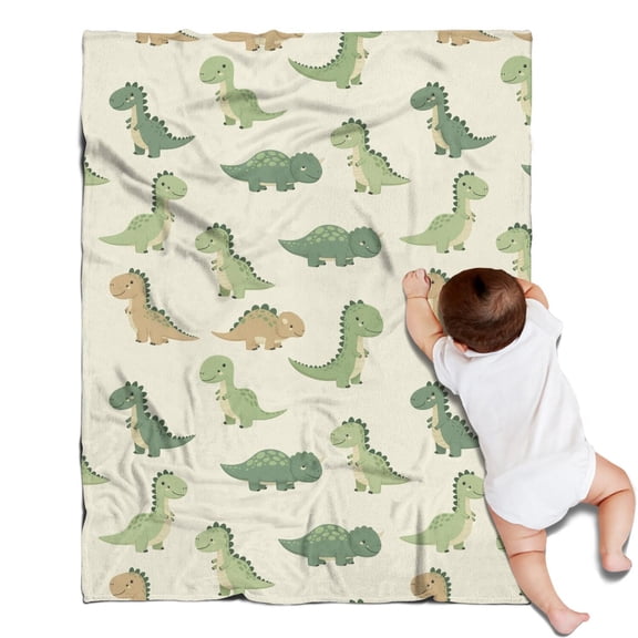 Cartoon Dinosaurs Blanket,Comfortable Soft Lamb Wool Throw Blanket,All Season,Warm Lightweight Blankets for Sofa Bed Couch Living Room Chair,30"x40"