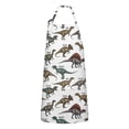thumbnail image 1 of Cartoon Dinosaurs Names Pattern Apron-Garden Aprons for Women with Pockets-Cotton Linen Waterproof Kitchen Cooking Gardening Aprons Adjustable for Kitchen,Cooking,BBQ and Salon 33x27 Inch, 1 of 7
