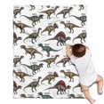thumbnail image 1 of Cartoon Dinosaurs Names Pattern Blanket,Comfortable Soft Lamb Wool Throw Blanket,All Season,Warm Lightweight Blankets for Sofa Bed Couch Living Room Chair,30"x40", 1 of 4