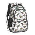thumbnail image 1 of Cartoon Dinosaurs Names Pattern Cute School Backpack Bag with Padded Back and Adjustable Shoulder Straps 16.9 X 12.6 X 5.9 Inches, 1 of 5
