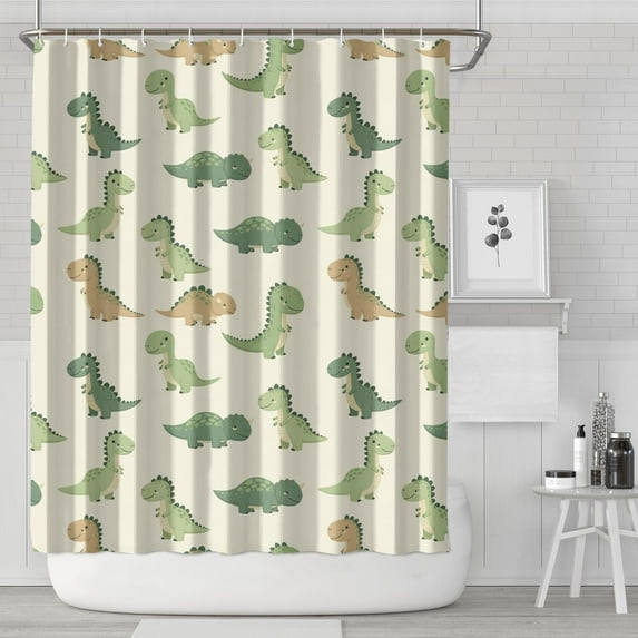 Cartoon Dinosaurs Shower Curtain 72"x84" ,Bathroom Decorative Shower Curtains Set with 12 Hooks,Modern Waterproof Washable Shower Curtain