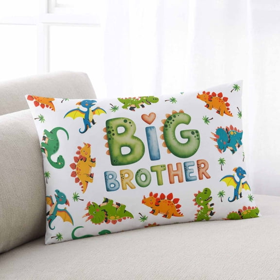 Cartoon Dinosaurs Throw Pillow Covers, Funny Dino Cute Boys Girls Children Soft Breathable Pillow Cases with Invisible Zipper for Sleeping, Small Pillowcases for Couch Bed Sofa Chair 16x24 Inches