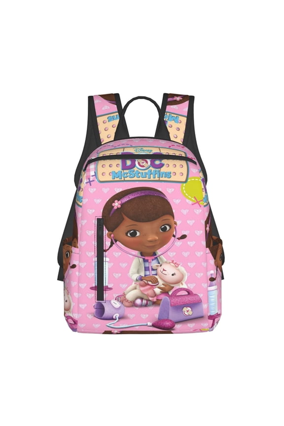 Cartoon Doc Mcstuffins Backpacks Large Capacity Travel Backpack Book Bag Laptop Bag Lightweight School Daypack