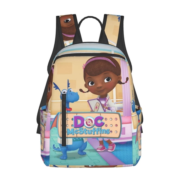 Cartoon Doc Mcstuffins Backpacks Large Capacity Travel Backpack Book Bag Laptop Bag Lightweight School Daypack