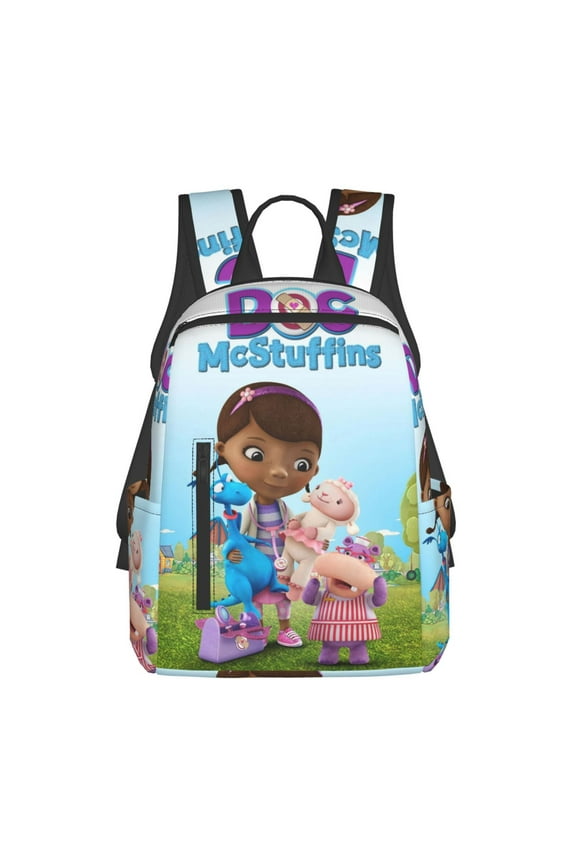 Cartoon Doc Mcstuffins Backpacks Large Capacity Travel Backpack Book Bag Laptop Bag Lightweight School Daypack