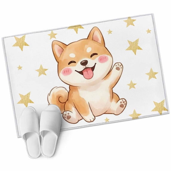 Cartoon Dog Bathroom Rug Washable 2x3 Entryway Rug Non Slip Japanese ...