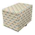 thumbnail image 1 of Cartoon Dog Crate Cover, Star Clouds and Eyes Smiling Sleeping Happy Rainbows Rhythmic Print, Easy to Use Pet Kennel Cover Small Dogs Puppies Kittens, 7 Sizes, Champagne and Multicolor, by Ambesonne, 1 of 6