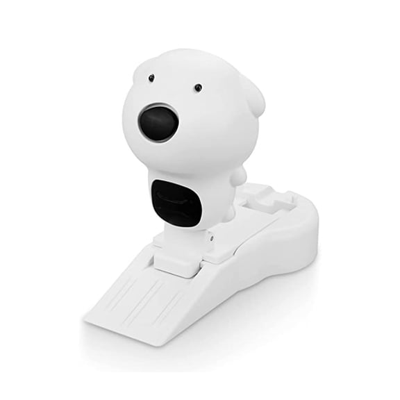 Cartoon Dog Door Stop Alarm with 120DB Alarm Flashing Lights Non-slip Rubber Pad for Apartment Hotel Home