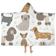 thumbnail image 1 of Cartoon Dog Hooded Bath Towel，50"x30" for Ages 3 To 12 Kids, Quick Dry Lightweight Soft Microfiber Hood Beach Towel Cover Up for Kids, 1 of 7