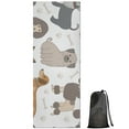 thumbnail image 1 of Cartoon Dog Hot Yoga Mat Towel Non Slip for Hot Yoga - Quick-Drying Yoga Mat Cover with 4 Corner Pockets with Travel Bag - Hot Yoga Towel Non Slip Grip Moisture Wicking Sweat 70"x26", 1 of 6