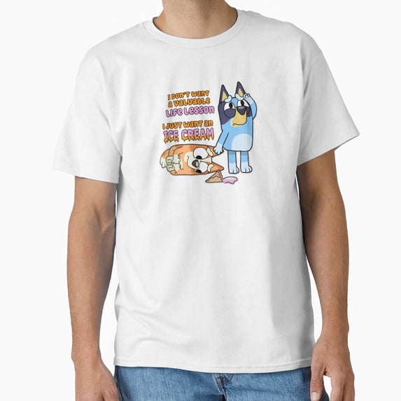 Cartoon Dog Ice Life Lesson T-Shirt, Vintage T-Shirt - Walmart.com
