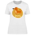 thumbnail image 1 of Cartoon Dog In A Circle T-Shirt Women -Image by Shutterstock, Female Small, 1 of 2