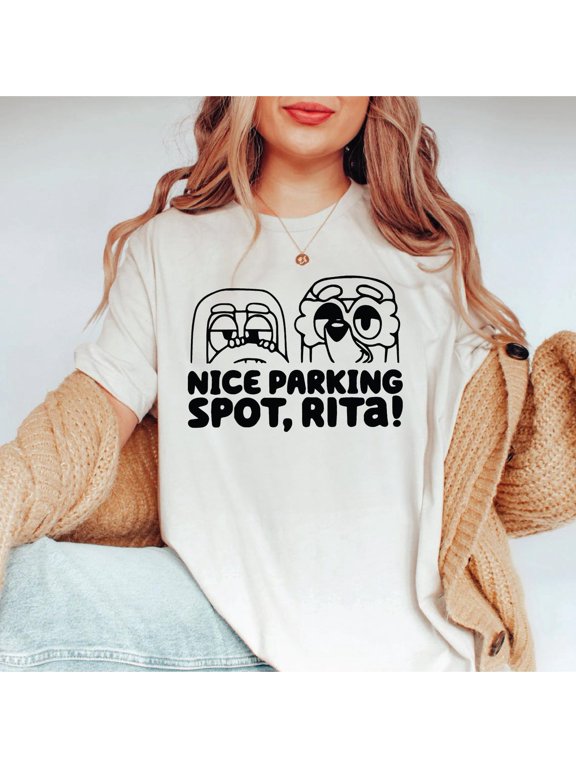 Cartoon Dog Nice Parking Spot Rita Cartoon Dog Grannies Cartoon Dog Grannies Cartoon T-Shirt WHITE Unisex S-5XL Hot Trending Shirt, Vintage Birthday Gift