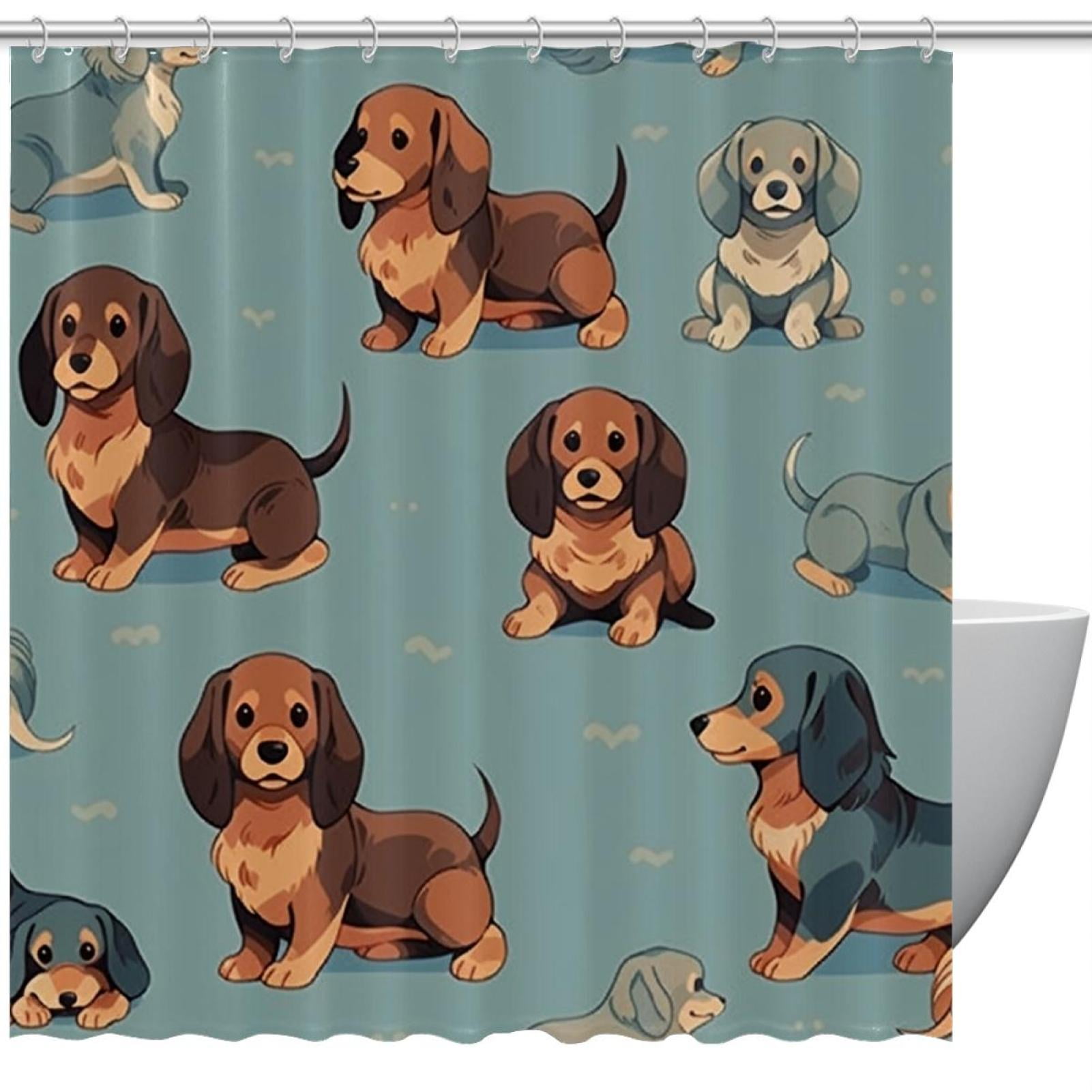 Dog Shower Curtain, Pug, Dog Lover, Kids Shower Curtain, Cute Shower
