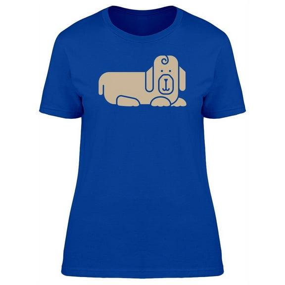 Cartoon Dog Silhouette T-Shirt Women -Image by Shutterstock, Female Small