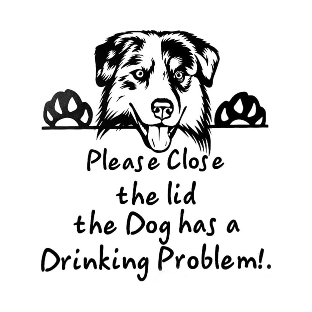 Cartoon Dog Toilet Stickers for Bathroom Fun Toilet Lid Decals Toilet Seat Cling Stickers Vinyl