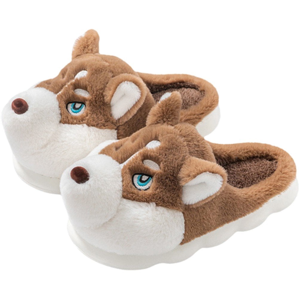 Winter cotton slippers platform fluffy slippers women house plush